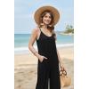 image:imageEkouaer Wide Leg Jumpsuits for Women Casual Overalls Sleeveless Vacation Outfits One Piece Boho Printed Romper with PocketBlack