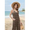 image:imageEkouaer Wide Leg Jumpsuits for Women Casual Overalls Sleeveless Vacation Outfits One Piece Boho Printed Romper with PocketFloral Brown