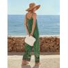 image:imageEkouaer Wide Leg Jumpsuits for Women Casual Overalls Sleeveless Vacation Outfits One Piece Boho Printed Romper with PocketFloral Ice Green