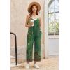 image:imageEkouaer Wide Leg Jumpsuits for Women Casual Overalls Sleeveless Vacation Outfits One Piece Boho Printed Romper with PocketFloral Ice Green