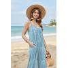 image:imageEkouaer Wide Leg Jumpsuits for Women Casual Overalls Sleeveless Vacation Outfits One Piece Boho Printed Romper with PocketFloral Light Blue
