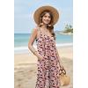 image:imageEkouaer Wide Leg Jumpsuits for Women Casual Overalls Sleeveless Vacation Outfits One Piece Boho Printed Romper with PocketFloral Print 2