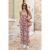 image:imageEkouaer Wide Leg Jumpsuits for Women Casual Overalls Sleeveless Vacation Outfits One Piece Boho Printed Romper with PocketFloral Print 2