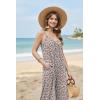 image:imageEkouaer Wide Leg Jumpsuits for Women Casual Overalls Sleeveless Vacation Outfits One Piece Boho Printed Romper with PocketFloral Print 3