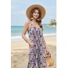 image:imageEkouaer Wide Leg Jumpsuits for Women Casual Overalls Sleeveless Vacation Outfits One Piece Boho Printed Romper with PocketFloral Print