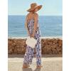 image:imageEkouaer Wide Leg Jumpsuits for Women Casual Overalls Sleeveless Vacation Outfits One Piece Boho Printed Romper with PocketFloral Print