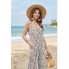 image:imageEkouaer Wide Leg Jumpsuits for Women Casual Overalls Sleeveless Vacation Outfits One Piece Boho Printed Romper with PocketWhite Print 2