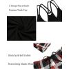 image:imageEkouaer Womens Cami Pajama Set Sleeveless Racerback Tank Top Pjs Soft SleepwearBlack Plaid