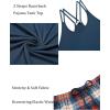 image:imageEkouaer Womens Cami Pajama Set Sleeveless Racerback Tank Top Pjs Soft SleepwearBlue and Red Plaid