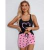 image:imageEkouaer Womens Cami Pajama Set Sleeveless Racerback Tank Top Pjs Soft SleepwearButterfly Print