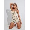 image:imageEkouaer Womens Cami Pajama Set Sleeveless Racerback Tank Top Pjs Soft SleepwearColorful Butterfly
