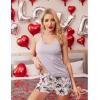image:imageEkouaer Womens Cami Pajama Set Sleeveless Racerback Tank Top Pjs Soft SleepwearLight Grey Floral