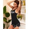 image:imageEkouaer Womens Cami Pajama Set Sleeveless Racerback Tank Top Pjs Soft SleepwearMoon Print