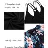 image:imageEkouaer Womens Cami Pajama Set Sleeveless Racerback Tank Top Pjs Soft SleepwearNavy Blue Floral