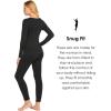 image:imageEkouaer Womens Midweight Thermal Underwear Top Fleece Lined Base Layer Long Sleeve Shirt Black M