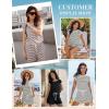 image:imageEkouaer Womens Rompers for Summer Casual One Piece Short Jumpsuit 2026 Striped Cap Sleeve Beach Clothes Travel OutfitsWhite Striped