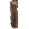 image:imageEkouaer Overalls for Women Loose Wide Leg Jumpsuits Casual One Piece Floral Boho Outfits Baggy Jumpers Comfy Summer RompersA Boho Print