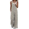 image:imageEkouaer Overalls for Women Loose Wide Leg Jumpsuits Casual One Piece Floral Boho Outfits Baggy Jumpers Comfy Summer RompersWhite Floral