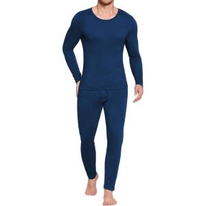 image:imageEkouaer Mens Long Johns Thermal Underwear Comfy Soft Elastic Fabric Base Layer Set Cold Weather Warm Top and Bottom
