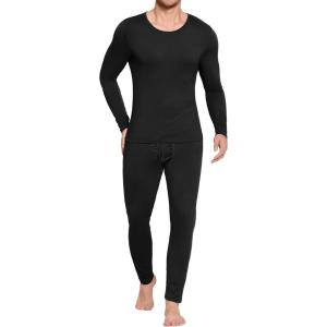 image:imageEkouaer Mens Long Johns Thermal Underwear Micro Soft Fleece Lined Base Layer Set Cold Weather Warm Underwear Top and Bottom