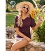 image:imageEkouaer 3 Pack Maternity Shirts V Neck Dolman Sleeve Side Ruched Pregnancy Tops Tunic BlouseA GreyBurgundyBrick Red