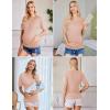 image:imageEkouaer 3 Pack Maternity Shirts V Neck Dolman Sleeve Side Ruched Pregnancy Tops Tunic BlouseBlackGreyPink