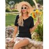 image:imageEkouaer 3 Pack Maternity Shirts V Neck Dolman Sleeve Side Ruched Pregnancy Tops Tunic BlousePurpleBlueBlack