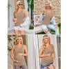image:imageEkouaer 3 Pack Women Maternity Tank Tops Ruch Side Basic Shirts Summer Postpartum Tops Sleeveless Pregnancy Workout ClothesBlackBeigeCoffee