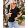 image:imageEkouaer 4 Packs Maternity Shirts Short Sleeve Crew Neck Pregnancy Tee Tops Tunic Blouse Soft Mama Clothes SXXL3pcs Black  Army Green  Grey