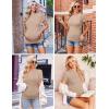 image:imageEkouaer 4 Packs Maternity Shirts Short Sleeve Crew Neck Pregnancy Tee Tops Tunic Blouse Soft Mama Clothes SXXL3pcs Black  Brown  Khaki