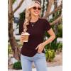 image:imageEkouaer 4 Packs Maternity Shirts Short Sleeve Crew Neck Pregnancy Tee Tops Tunic Blouse Soft Mama Clothes SXXL3pcs Black  Burgundy Red  Green