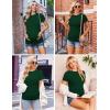 image:imageEkouaer 4 Packs Maternity Shirts Short Sleeve Crew Neck Pregnancy Tee Tops Tunic Blouse Soft Mama Clothes SXXL3pcs Black  Burgundy Red  Green