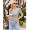 image:imageEkouaer 4 Packs Maternity Shirts Short Sleeve Crew Neck Pregnancy Tee Tops Tunic Blouse Soft Mama Clothes SXXL3pcs Black  Dark Grey  Light Grey