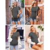 image:imageEkouaer 4 Packs Maternity Shirts Short Sleeve Crew Neck Pregnancy Tee Tops Tunic Blouse Soft Mama Clothes SXXL3pcs Black  Dark Grey  Teal