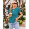 image:imageEkouaer 4 Packs Maternity Shirts Short Sleeve Crew Neck Pregnancy Tee Tops Tunic Blouse Soft Mama Clothes SXXL3pcs Black  Dark Grey  Teal