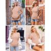 image:imageEkouaer 4 Packs Maternity Shirts Short Sleeve Crew Neck Pregnancy Tee Tops Tunic Blouse Soft Mama Clothes SXXL3pcs Black  Dirty Pink  White