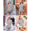 image:imageEkouaer 4 Packs Maternity Shirts Short Sleeve Crew Neck Pregnancy Tee Tops Tunic Blouse Soft Mama Clothes SXXL3pcs Black  Grey  White Stripe