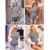 image:imageEkouaer 4 Packs Maternity Shirts Short Sleeve Crew Neck Pregnancy Tee Tops Tunic Blouse Soft Mama Clothes SXXL3pcs Black  Grey  White Stripe