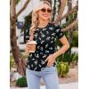 image:imageEkouaer 4 Packs Maternity Shirts Short Sleeve Crew Neck Pregnancy Tee Tops Tunic Blouse Soft Mama Clothes SXXL3pcs Black  Light Grey  Floral