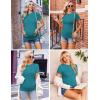 image:imageEkouaer 4 Packs Maternity Shirts Short Sleeve Crew Neck Pregnancy Tee Tops Tunic Blouse Soft Mama Clothes SXXL3pcs Green  Teal  Black