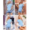 image:imageEkouaer 4 Packs Maternity Shirts Short Sleeve Crew Neck Pregnancy Tee Tops Tunic Blouse Soft Mama Clothes SXXL3pcs Light Grey  Light Blue  Grey Stripe