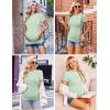 image:imageEkouaer 4 Packs Maternity Shirts Short Sleeve Crew Neck Pregnancy Tee Tops Tunic Blouse Soft Mama Clothes SXXL3pcs Light Grey  Light Blue  Grey Stripe