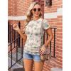 image:imageEkouaer 4 Packs Maternity Shirts Short Sleeve Crew Neck Pregnancy Tee Tops Tunic Blouse Soft Mama Clothes SXXL4pcs Black  Brown  Floral31  White