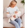 image:imageEkouaer 4 Packs Maternity Shirts Short Sleeve Crew Neck Pregnancy Tee Tops Tunic Blouse Soft Mama Clothes SXXL4pcs Black  Brown  Floral31  White