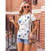 image:imageEkouaer 4 Packs Maternity Shirts Short Sleeve Crew Neck Pregnancy Tee Tops Tunic Blouse Soft Mama Clothes SXXL4pcs Black  Brown  Light Grey  Floral290