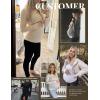 image:imageEkouaer Maternity Long Sleeve Shirt 3 Pack Crewneck Pregnancy Tops Casual Tee Side Ruched Clothes3pcs Black  Brown  White
