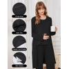 image:imageEkouaer Maternity Nursing Robe Set 3 Pieces Sleeveless Top Pregnancy Pants amp Robe Double Layer Pajamas SXXLBlack