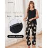 image:imageEkouaer Maternity Nursing Robe Set 3 Pieces Sleeveless Top Pregnancy Pants amp Robe Double Layer Pajamas SXXLBlack Print