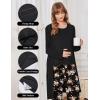 image:imageEkouaer Maternity Nursing Robe Set 3 Pieces Sleeveless Top Pregnancy Pants amp Robe Double Layer Pajamas SXXLBlack Print