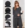 image:imageEkouaer Maternity Nursing Robe Set 3 Pieces Sleeveless Top Pregnancy Pants amp Robe Double Layer Pajamas SXXLDark Gray